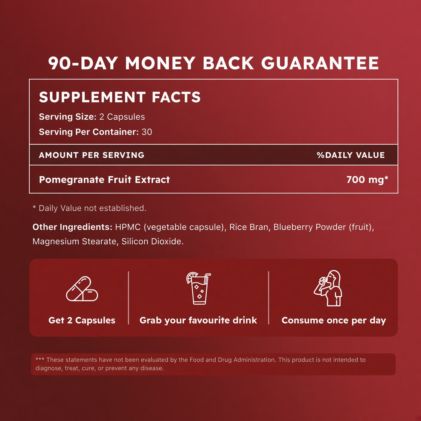 Organic Pomegranate Extract Capsules