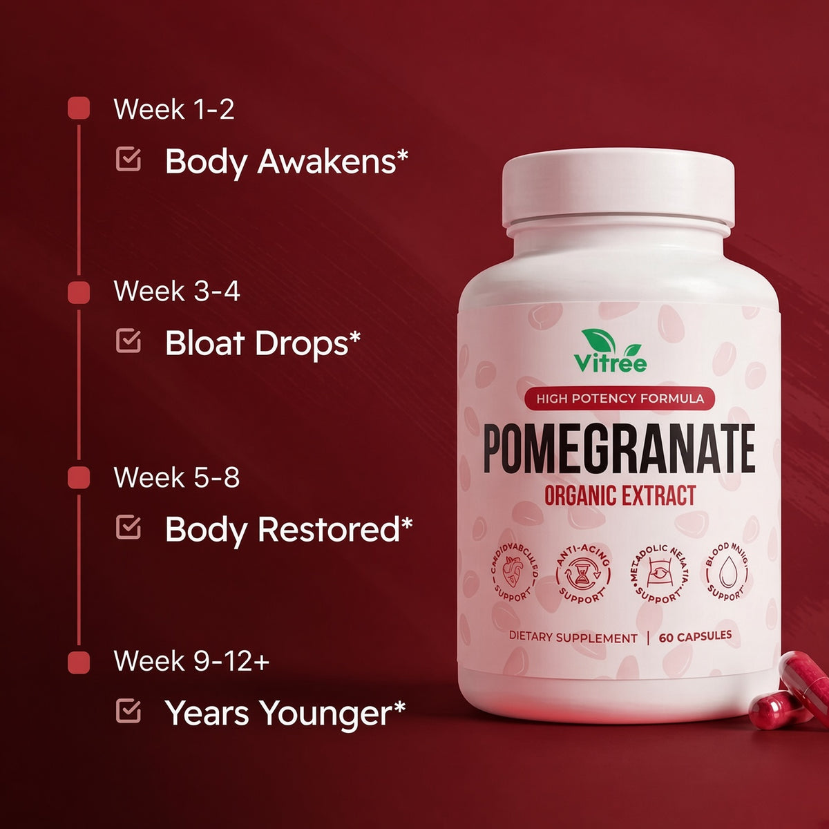 Organic Pomegranate Extract Capsules